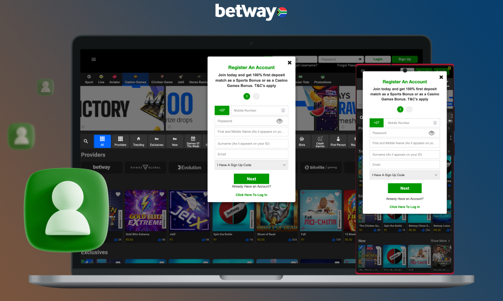 Registration in Betway gives users access to all the features of the platform